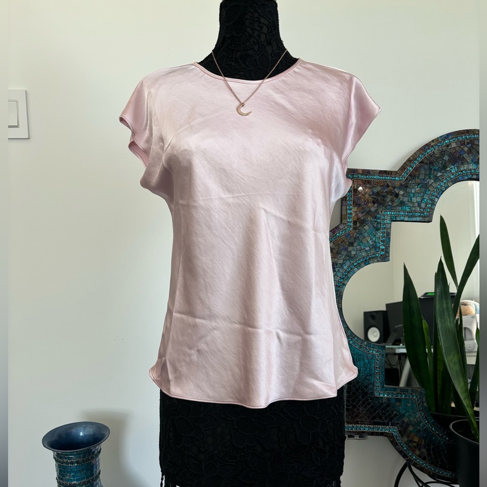 EXPRESS - Light Pink Silk Short Sleep Blouse